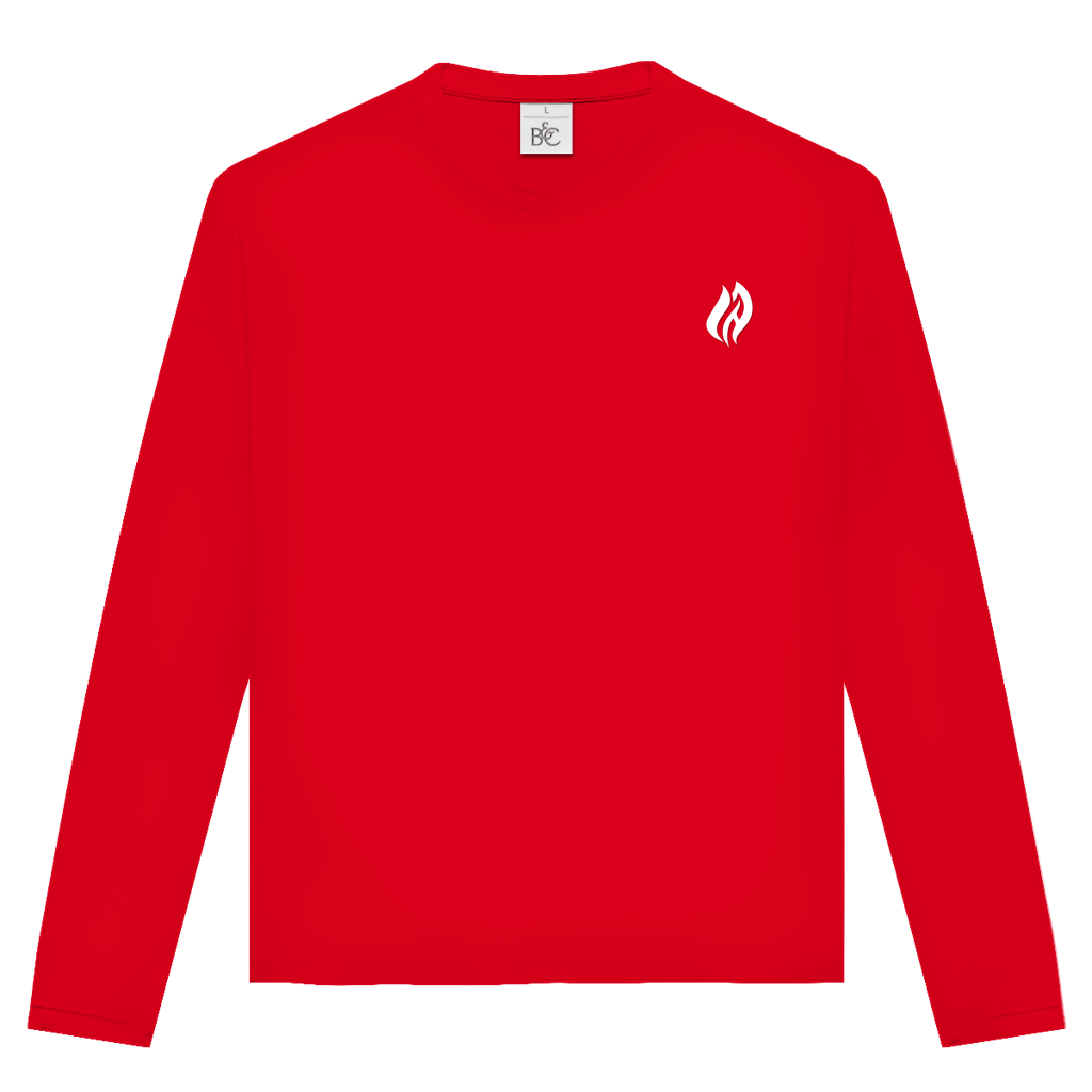 Unisex Langarmshirt - Flamme Freiwillige Feuerwehr Grün [Personalisierbar]