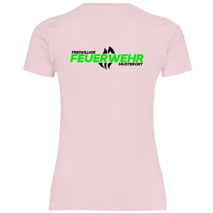 Damen T-Shirt - Flamme Freiwillige Feuerwehr Grün [Personalisierbar]