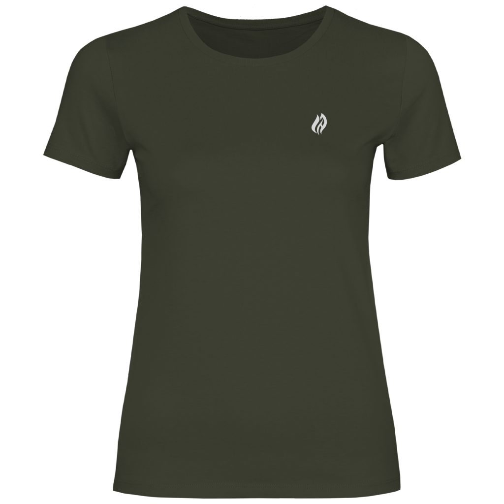 Damen T-Shirt - Flamme Freiwillige Feuerwehr Grün [Personalisierbar]