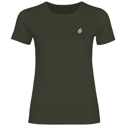 Damen T-Shirt - Flamme Freiwillige Feuerwehr Grün [Personalisierbar]