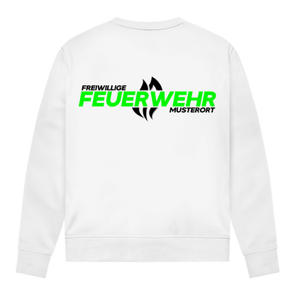Damen Sweatshirt - Flamme Freiwillige Feuerwehr Grün [Personalisierbar]