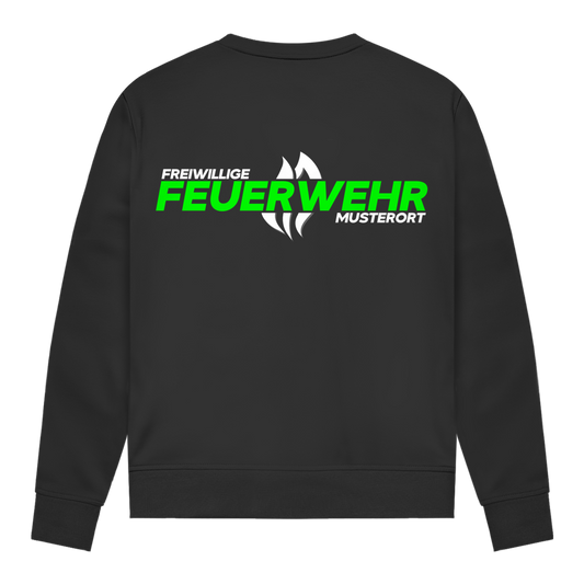 Damen Sweatshirt - Flamme Freiwillige Feuerwehr Grün [Personalisierbar]