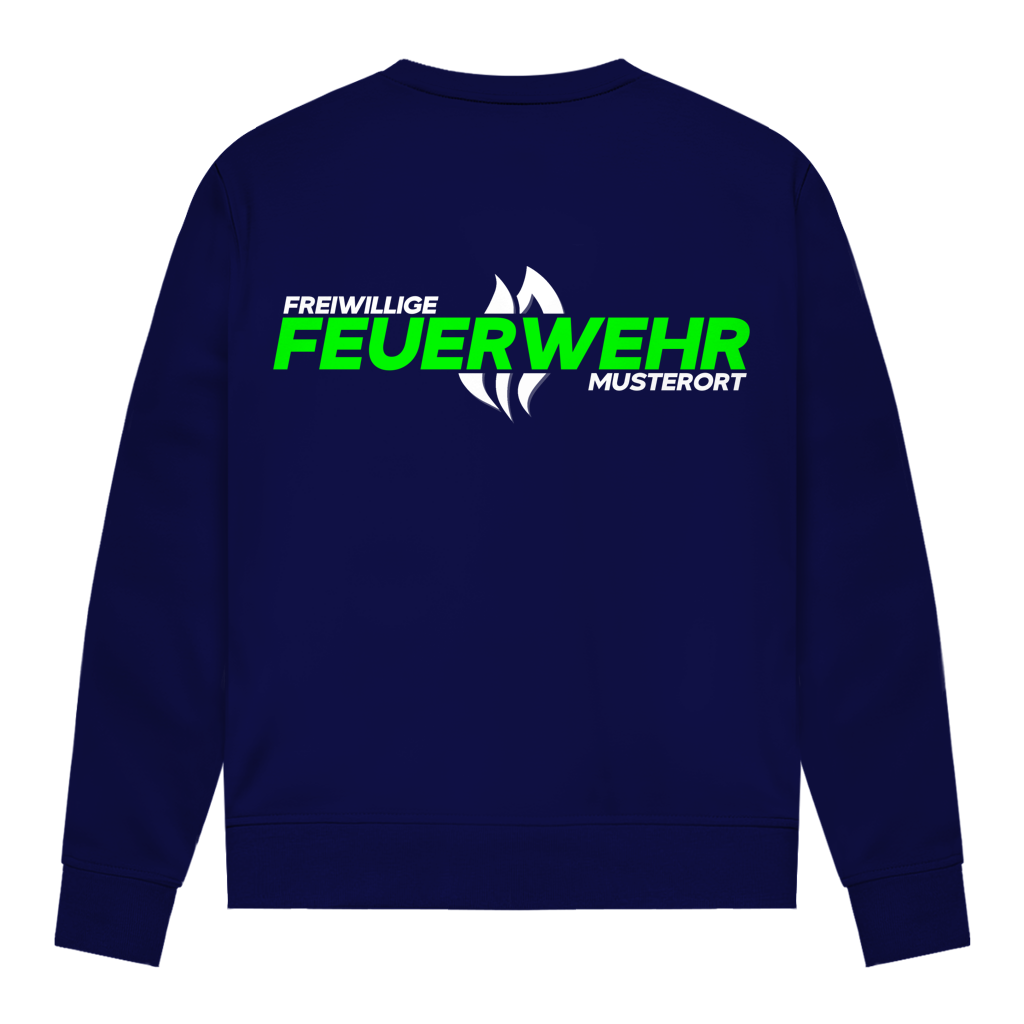 Damen Sweatshirt - Flamme Freiwillige Feuerwehr Grün [Personalisierbar]
