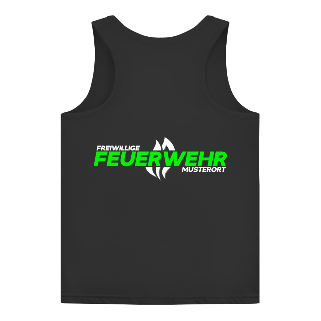 Damen Tank Top - Flamme Freiwillige Feuerwehr Grün [Personalisierbar]