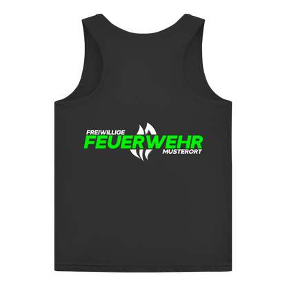 Damen Tank Top - Flamme Freiwillige Feuerwehr Grün [Personalisierbar]