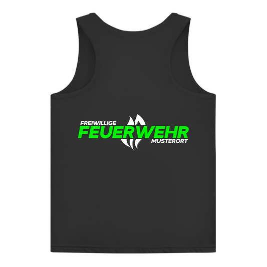 Damen Tank Top - Flamme Freiwillige Feuerwehr Grün [Personalisierbar]