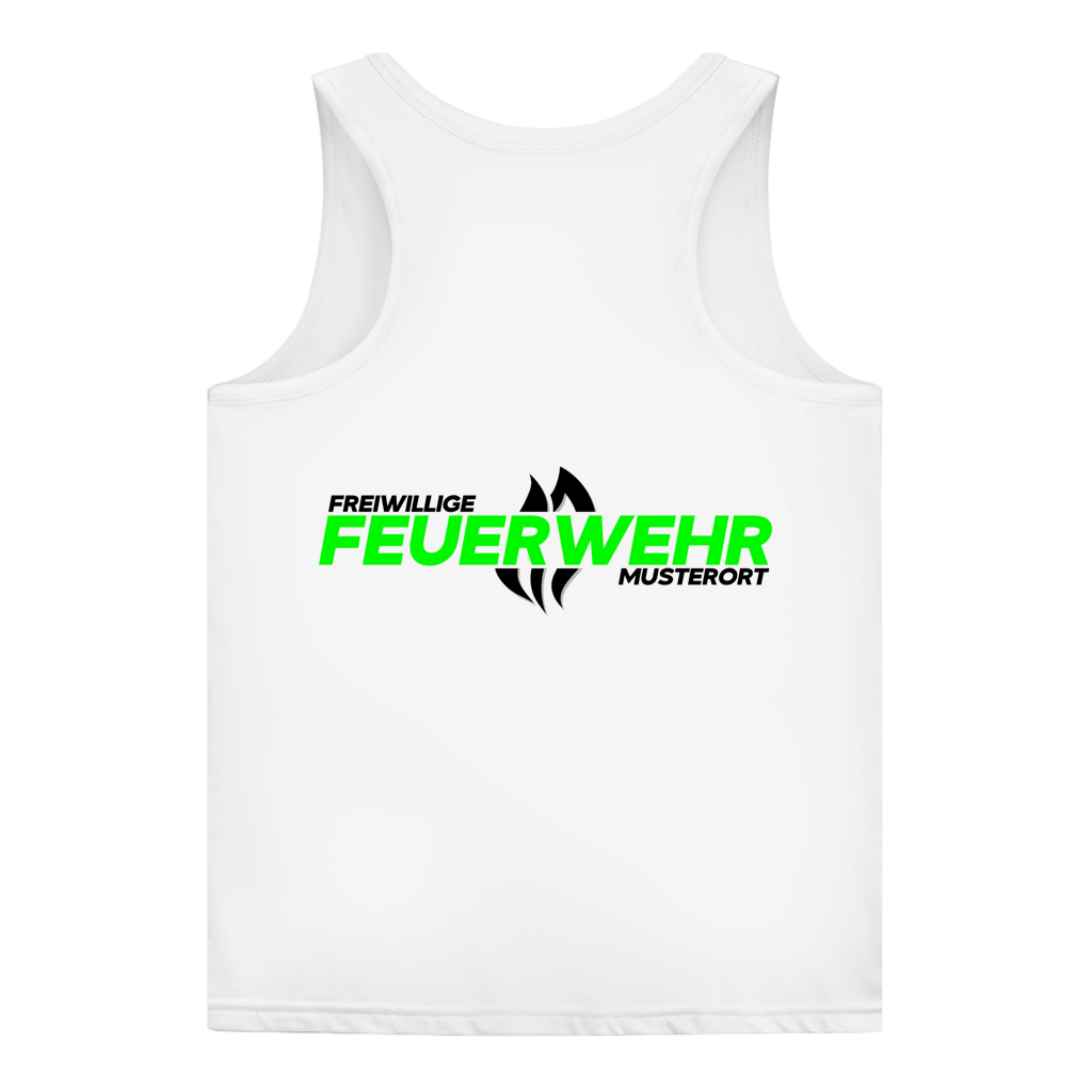 Damen Tank Top - Flamme Freiwillige Feuerwehr Grün [Personalisierbar]