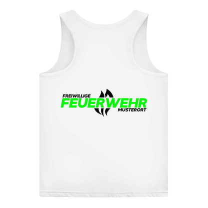 Damen Tank Top - Flamme Freiwillige Feuerwehr Grün [Personalisierbar]
