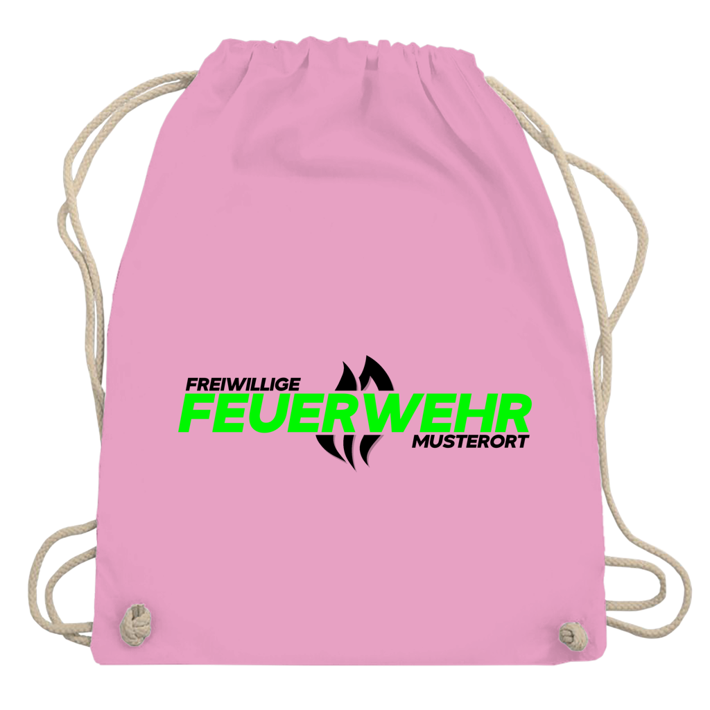 Turnbeutel - Flamme Freiwillige Feuerwehr Grün [Personalisierbar]
