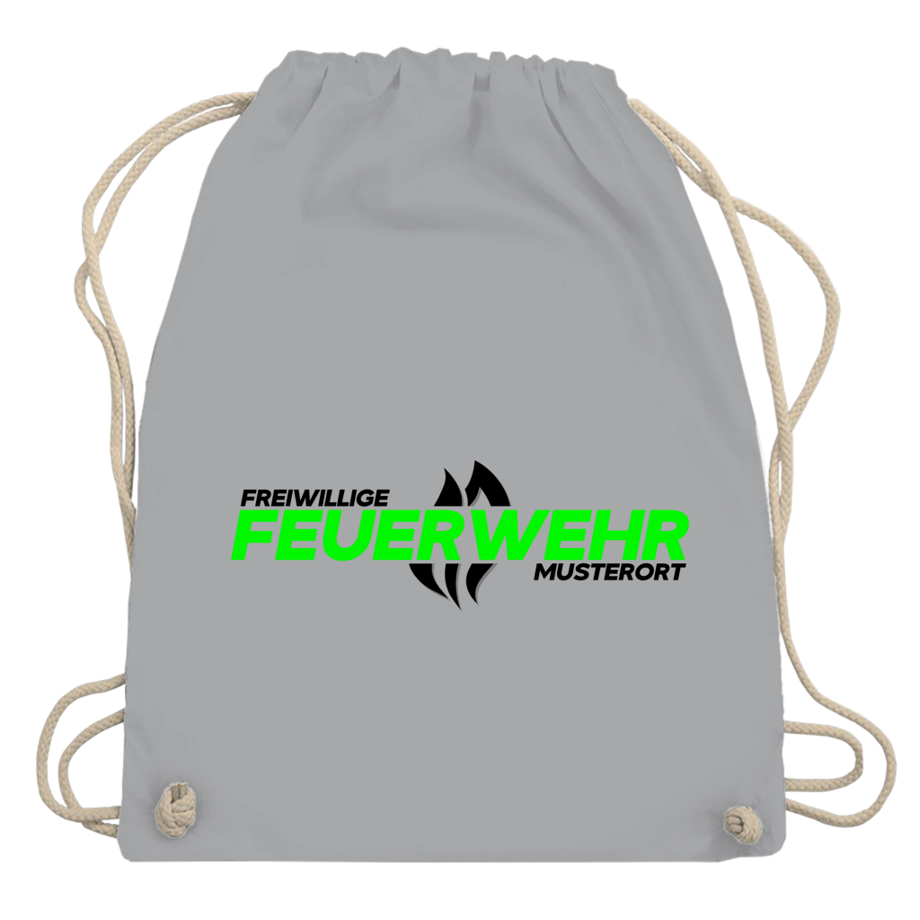Turnbeutel - Flamme Freiwillige Feuerwehr Grün [Personalisierbar]