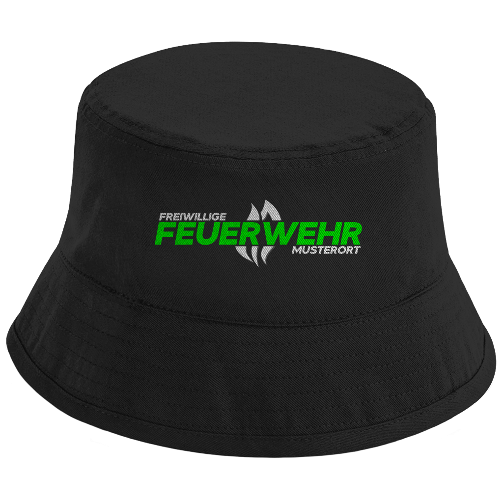 Bucket Hat - Flamme Freiwillige Feuerwehr Grün [Personalisierbar]