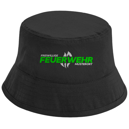 Bucket Hat - Flamme Freiwillige Feuerwehr Grün [Personalisierbar]