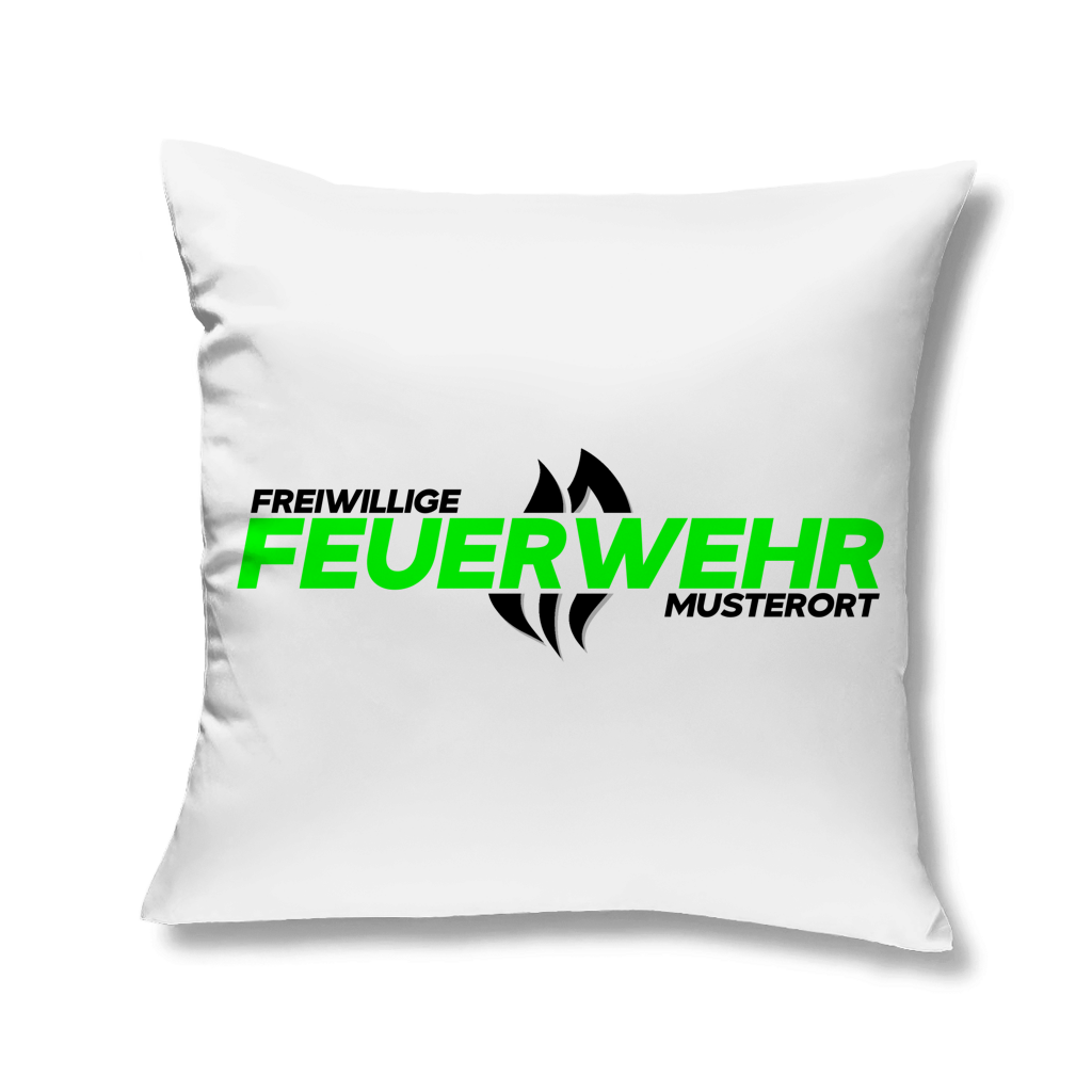 Kopfkissen - Flamme Freiwillige Feuerwehr Grün [Personalisierbar]