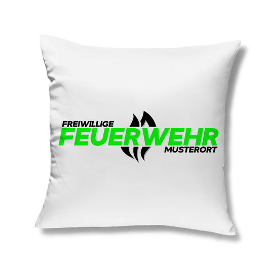 Kopfkissen - Flamme Freiwillige Feuerwehr Grün [Personalisierbar]