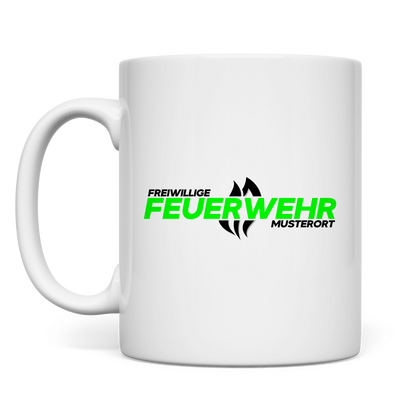 Tasse - Flamme Freiwillige Feuerwehr Grün [Personalisierbar]