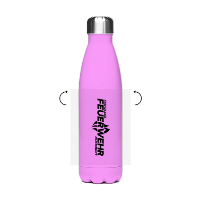 Edelstahl-Thermoflasche - Flamme Freiwillige Feuerwehr Schwarz [Personalisierbar]