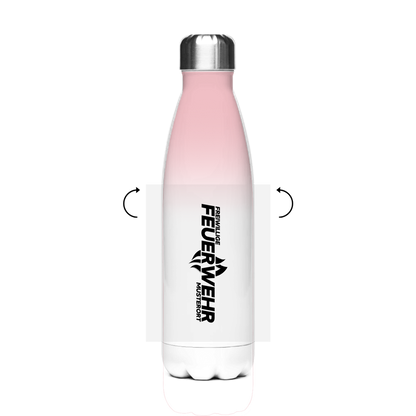 Edelstahl-Thermoflasche - Flamme Freiwillige Feuerwehr Schwarz [Personalisierbar]