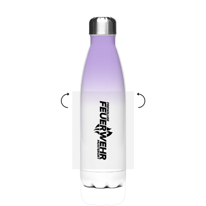 Edelstahl-Thermoflasche - Flamme Freiwillige Feuerwehr Schwarz [Personalisierbar]