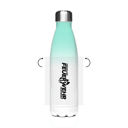 Edelstahl-Thermoflasche - Flamme Freiwillige Feuerwehr Schwarz [Personalisierbar]