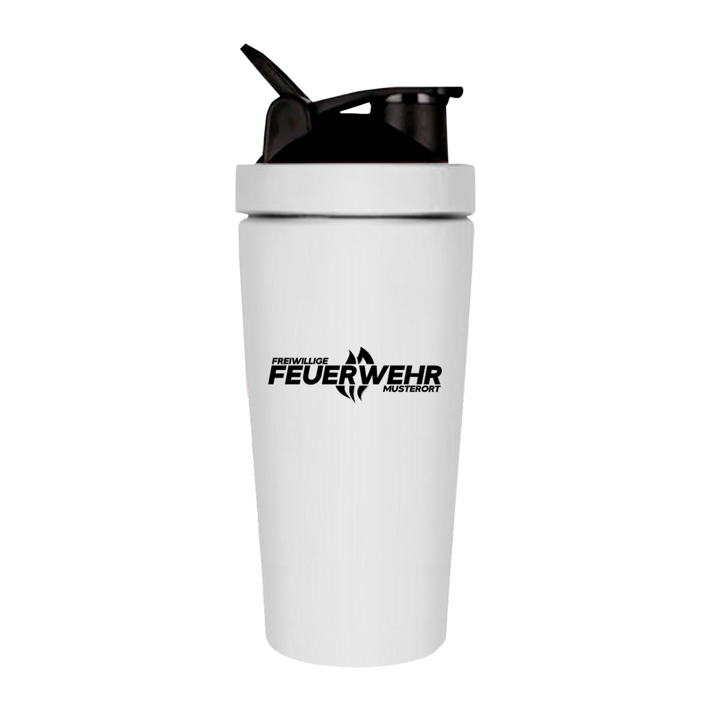 Fitness Shaker - Flamme Freiwillige Feuerwehr Schwarz [Personalisierbar]