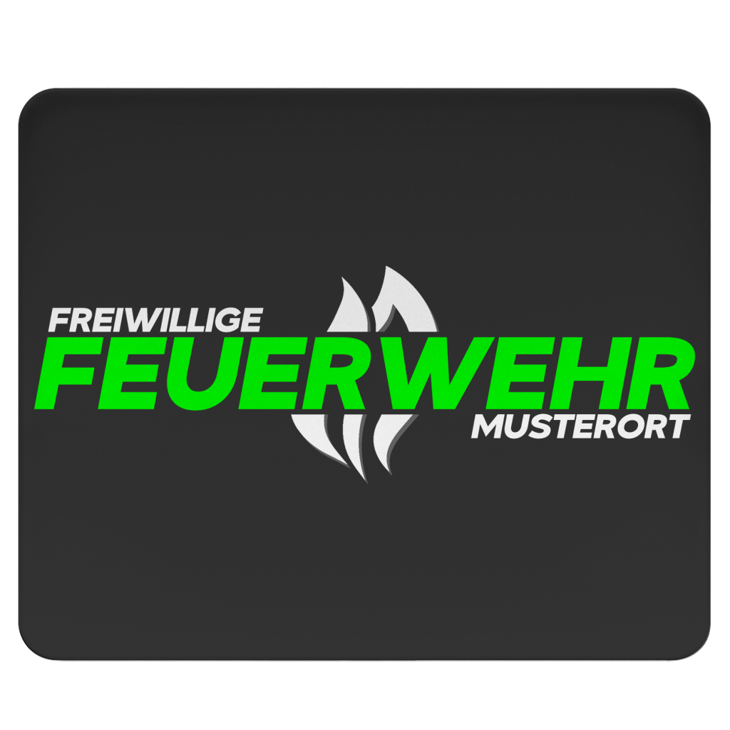 Mousepad - Flamme Freiwillige Feuerwehr Grün [Personalisierbar]