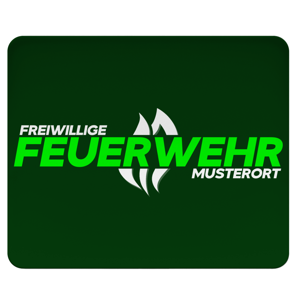 Mousepad - Flamme Freiwillige Feuerwehr Grün [Personalisierbar]