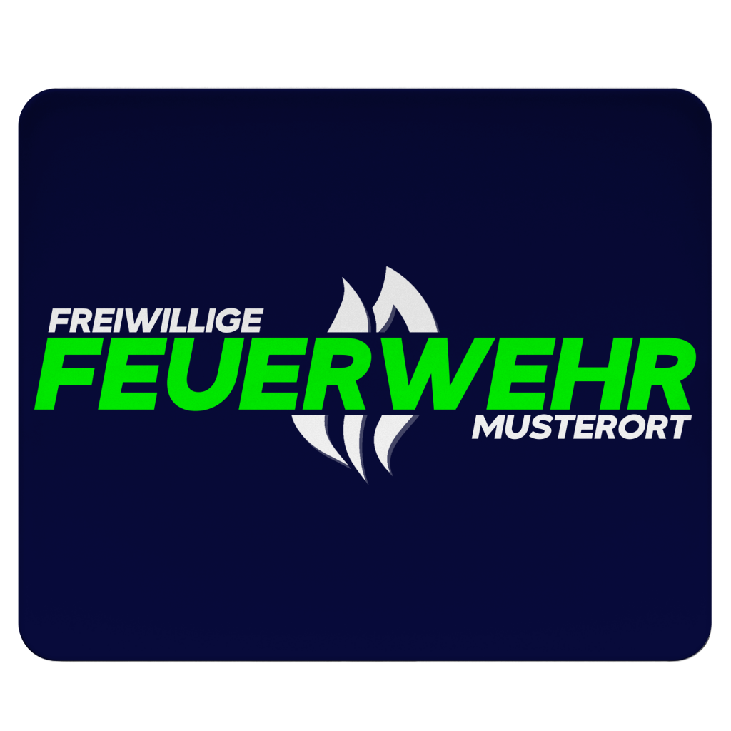 Mousepad - Flamme Freiwillige Feuerwehr Grün [Personalisierbar]