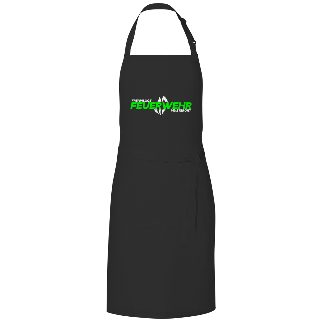 Grillschürze - Flamme Freiwillige Feuerwehr Grün [Personalisierbar]