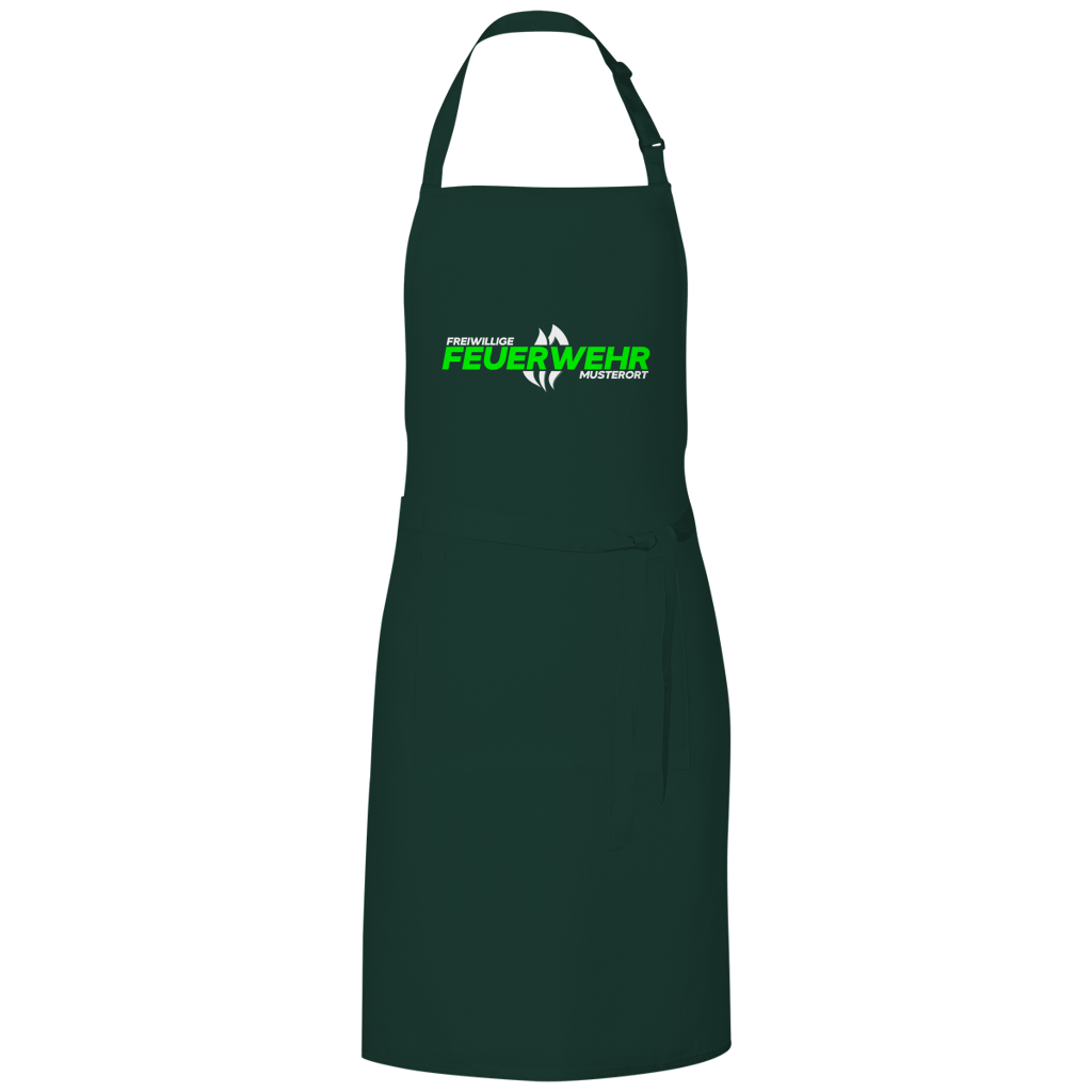 Grillschürze - Flamme Freiwillige Feuerwehr Grün [Personalisierbar]