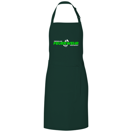 Grillschürze - Flamme Freiwillige Feuerwehr Grün [Personalisierbar]