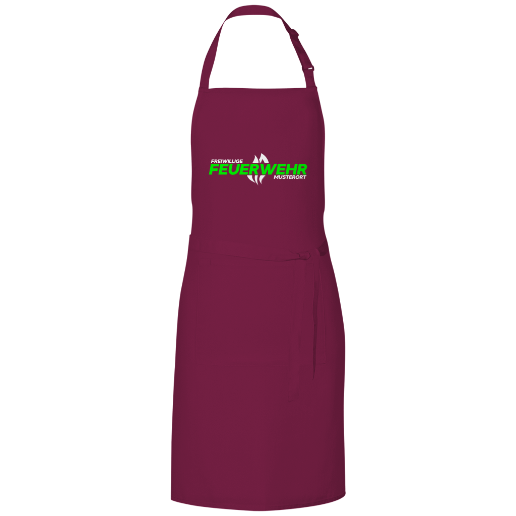 Grillschürze - Flamme Freiwillige Feuerwehr Grün [Personalisierbar]
