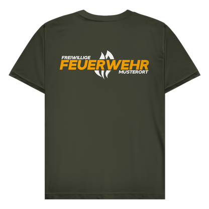Herren T-Shirt - Flamme Freiwillige Feuerwehr Gelb [Personalisierbar]