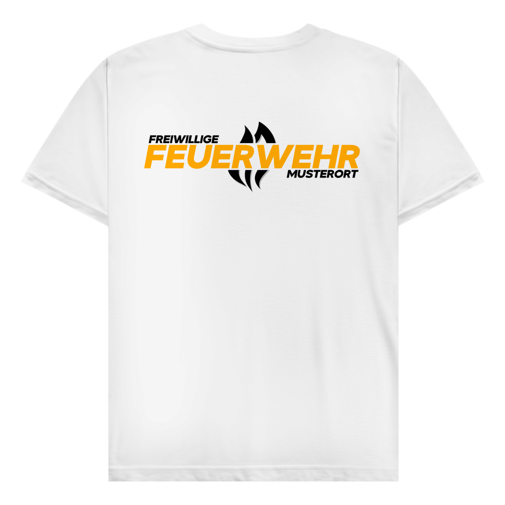 Herren T-Shirt - Flamme Freiwillige Feuerwehr Gelb [Personalisierbar]