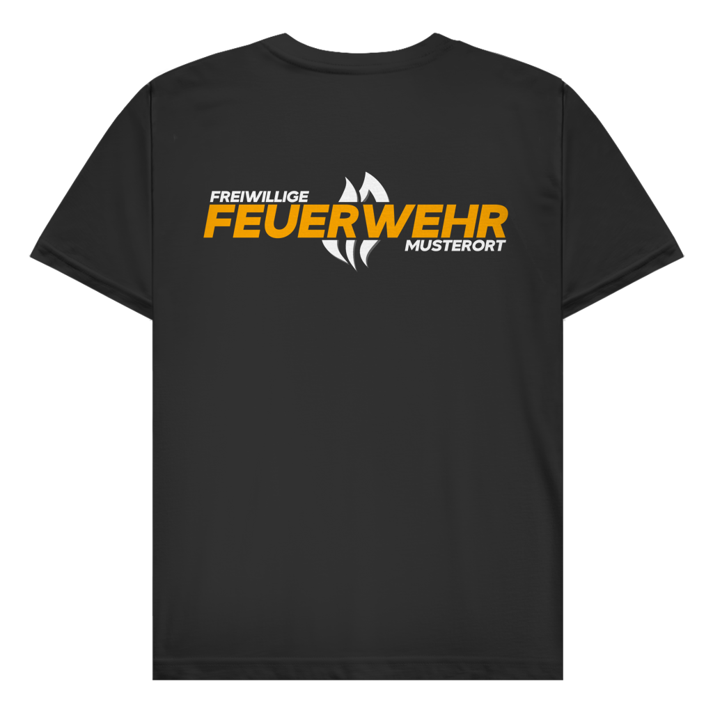 Herren T-Shirt - Flamme Freiwillige Feuerwehr Gelb [Personalisierbar]