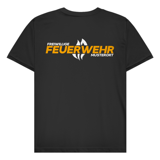 Herren T-Shirt - Flamme Freiwillige Feuerwehr Gelb [Personalisierbar]
