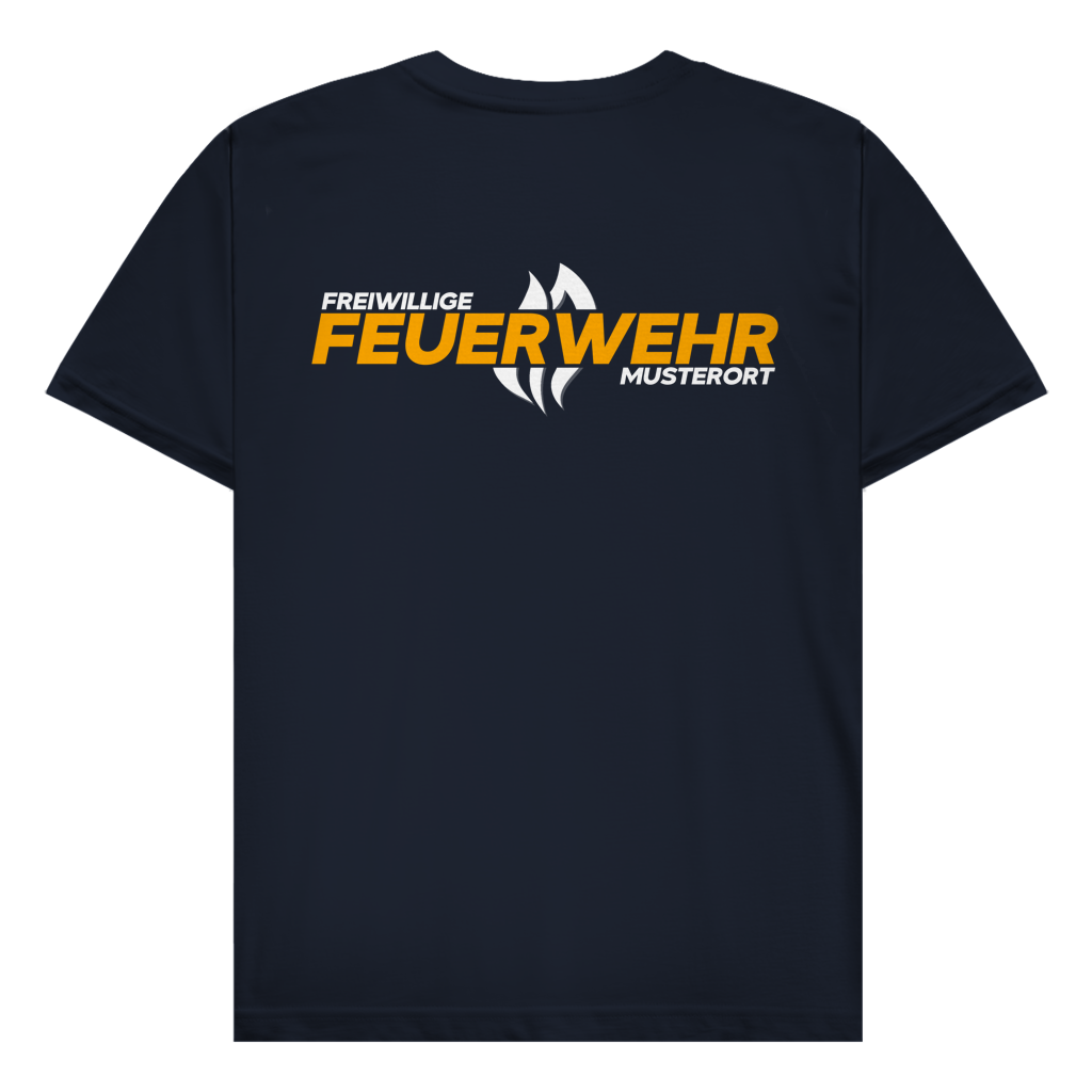 Herren T-Shirt - Flamme Freiwillige Feuerwehr Gelb [Personalisierbar]