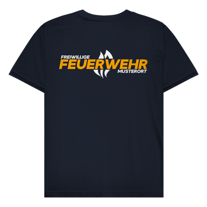 Herren T-Shirt - Flamme Freiwillige Feuerwehr Gelb [Personalisierbar]