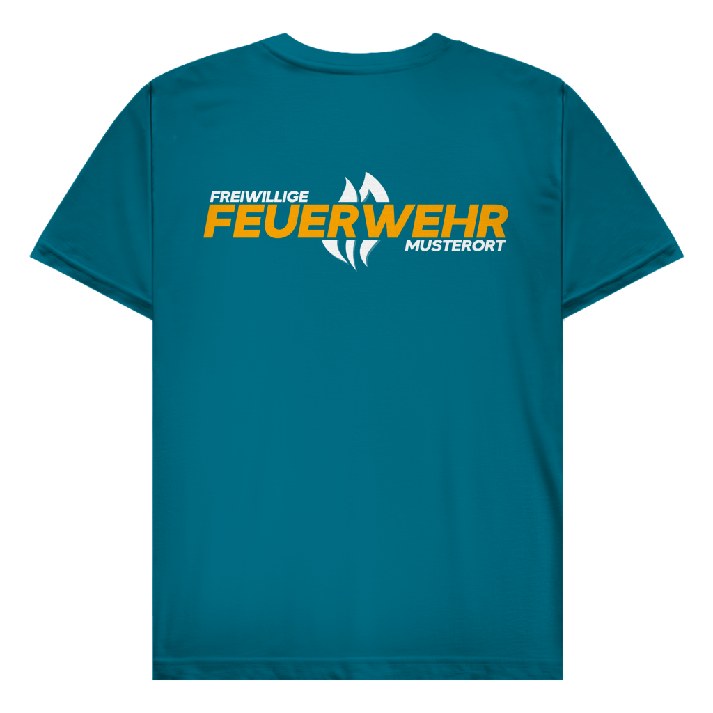 Herren T-Shirt - Flamme Freiwillige Feuerwehr Gelb [Personalisierbar]