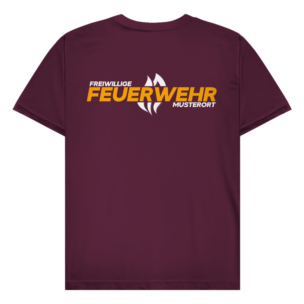 Herren T-Shirt - Flamme Freiwillige Feuerwehr Gelb [Personalisierbar]