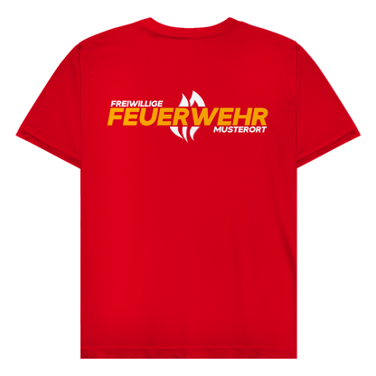 Herren T-Shirt - Flamme Freiwillige Feuerwehr Gelb [Personalisierbar]