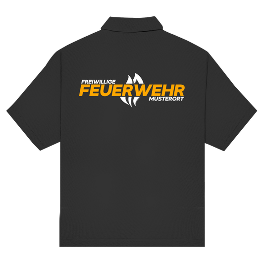 Unisex Poloshirt - Flamme Freiwillige Feuerwehr Gelb [Personalisierbar]