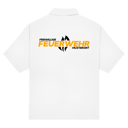 Unisex Poloshirt - Flamme Freiwillige Feuerwehr Gelb [Personalisierbar]