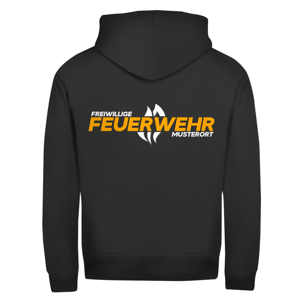 Unisex Zipper Hoodie - Flamme Freiwillige Feuerwehr Gelb [Personalisierbar]