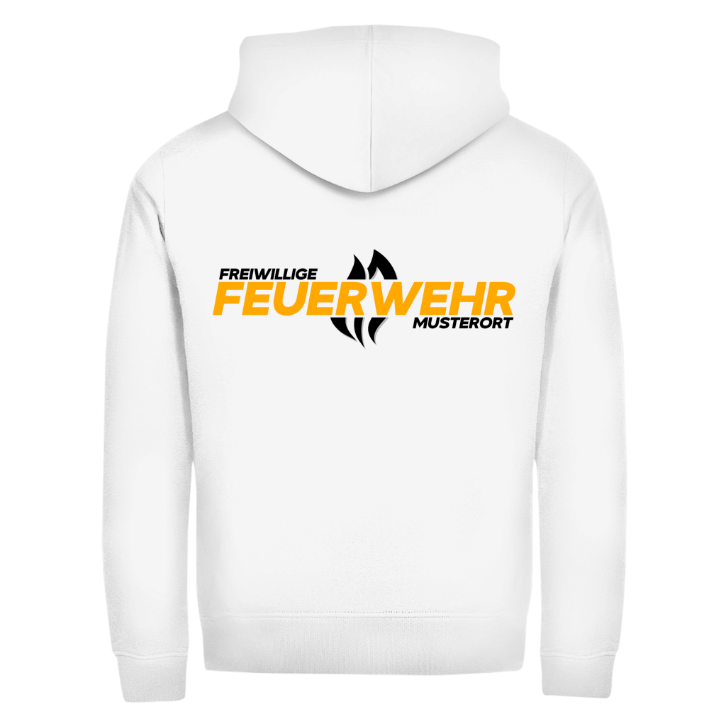 Unisex Zipper Hoodie - Flamme Freiwillige Feuerwehr Gelb [Personalisierbar]