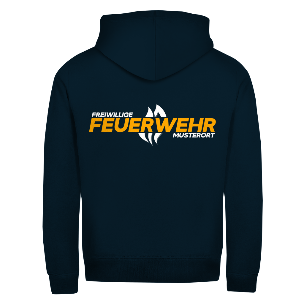 Unisex Zipper Hoodie - Flamme Freiwillige Feuerwehr Gelb [Personalisierbar]