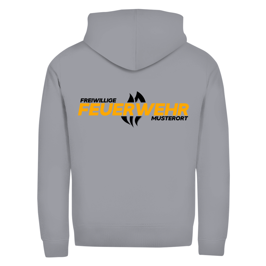 Unisex Zipper Hoodie - Flamme Freiwillige Feuerwehr Gelb [Personalisierbar]