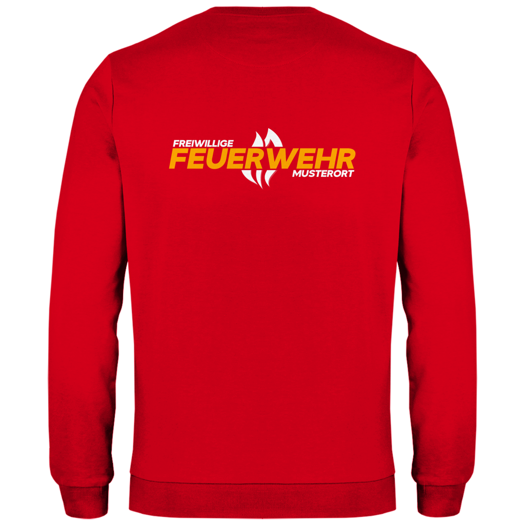 Herren Sweatshirt - Flamme Freiwillige Feuerwehr Gelb [Personalisierbar]