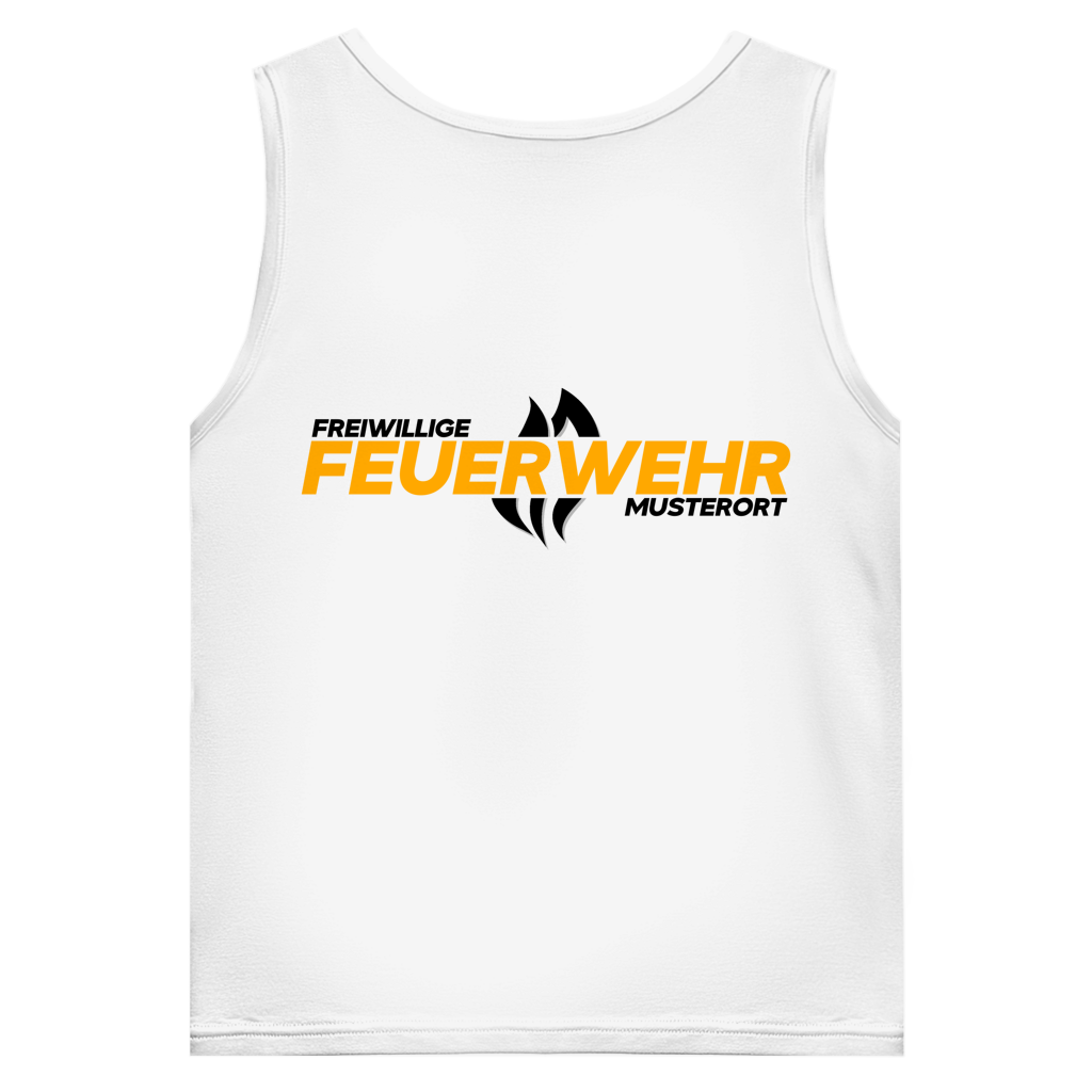 Herren Tank Top - Flamme Freiwillige Feuerwehr Gelb [Personalisierbar]