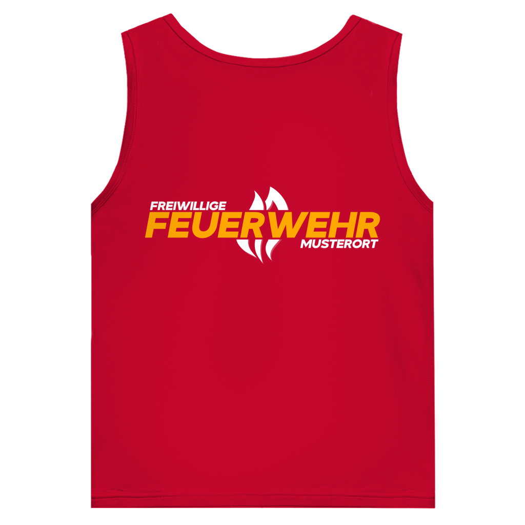 Herren Tank Top - Flamme Freiwillige Feuerwehr Gelb [Personalisierbar]