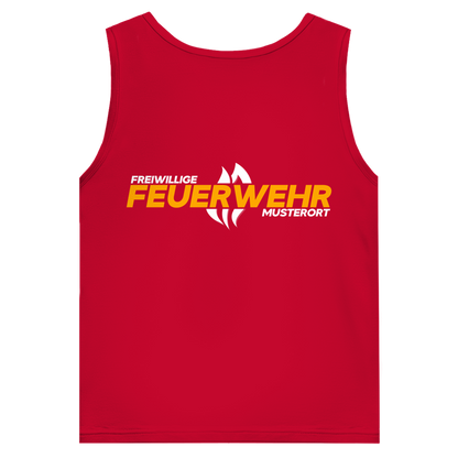 Herren Tank Top - Flamme Freiwillige Feuerwehr Gelb [Personalisierbar]